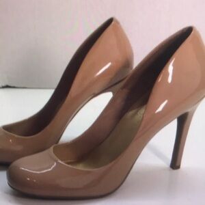 Nina Glossy Beige Heels